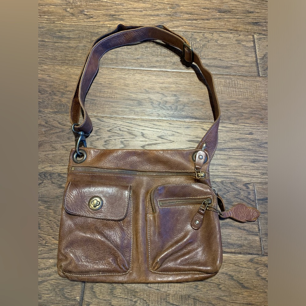 Roots Leather Crossbody Bag